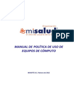 Manual Politica de Uso de Equipos de Computo