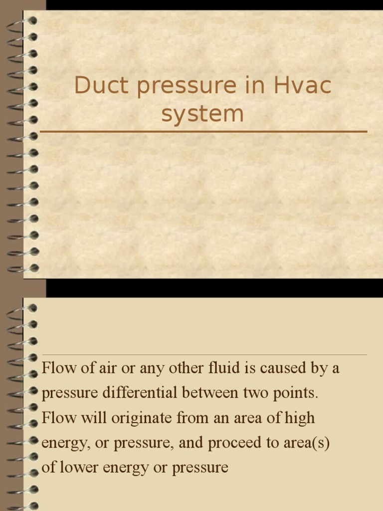 HVAC Duct Pressure in Hvac System10 PDF Fluid Dynamics Duct (Flow)
