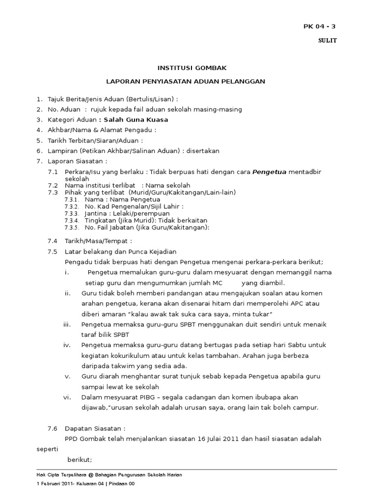 Contoh Laporan Pkl 3 Bulan