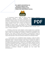 Carta Aberta em Defesa Do SUAS