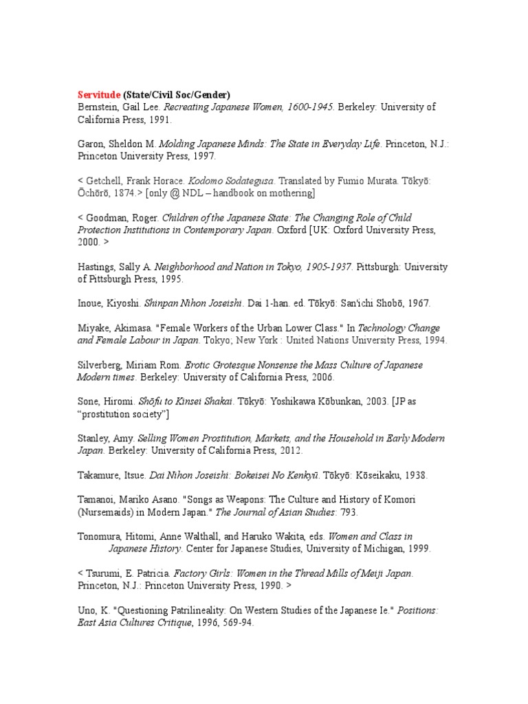 Bibliography Japan Empire Of Japan