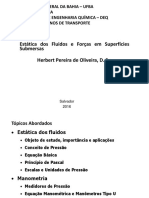 Aula 6 - Estática Dos Fluidos e Forças em Superfícies Submersas PDF