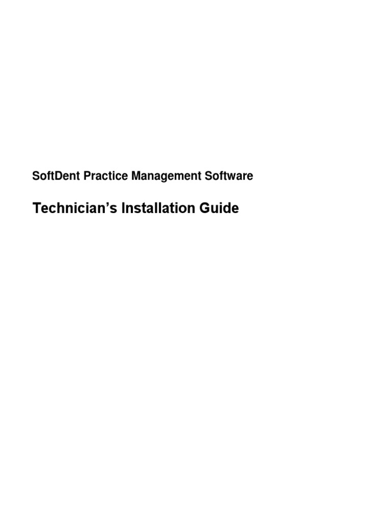 CareStream Softdent Tech Pack Job Aid PDF Windows Registry