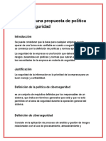 Diseño de Una Propuesta de Política de Ciberseguridad