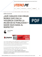 ¿Qué Carajos Con Virgin Mobile Que Usa La Violencia Contra La Mujer en Su Publicidad y Nadie Hace Nada Al Respecto - Útero