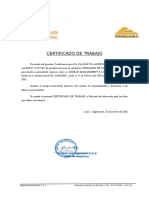 Certificado de Trabajo