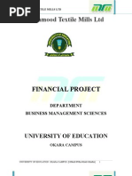 Download Final Project on Mahmood Textile Mills ltd by Mano Billi SN32057963 doc pdf