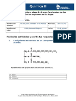 Actividad Integradora, Etapa 2. Grupos Funcionales de Los Productos Orgánicos en Tu Hogar