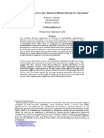 La Economía Política Del Proceso Presupuestal en Colombia