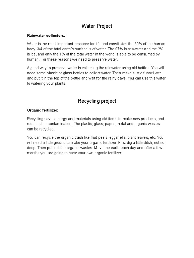 Water Conservation and Recycling Guide | PDF