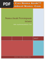 Nama Bayi Perempuan Islam Modern 2017