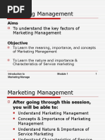 Introduction To Marketing Management