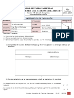 8° Ciencias Naturales 2° Parcial