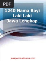 1240 Nama Bayi Laki Laki Jawa Lengkap