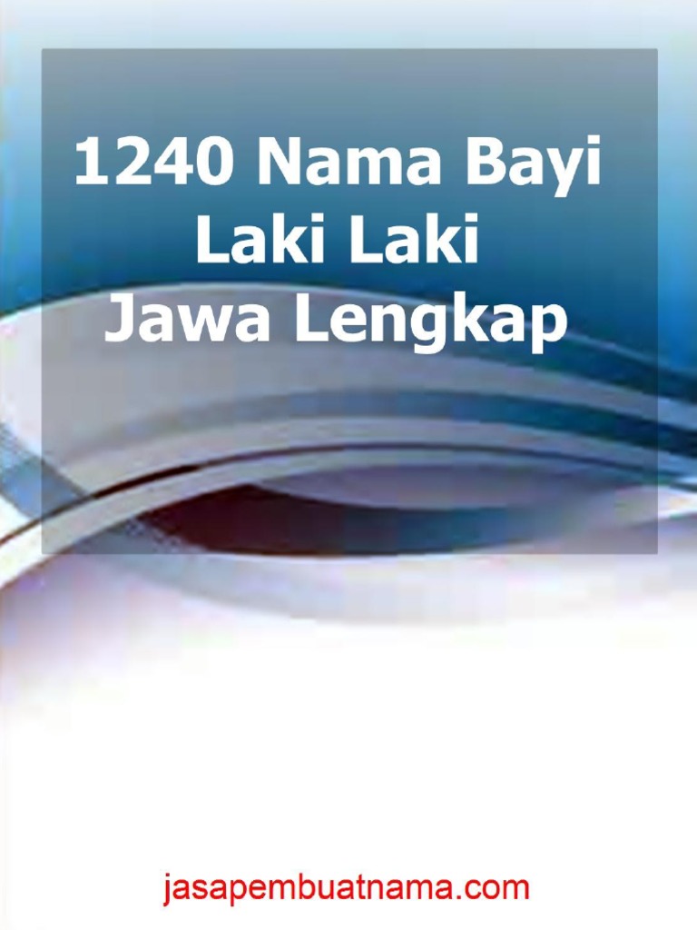 nama bayi laki laki jawa lengkap