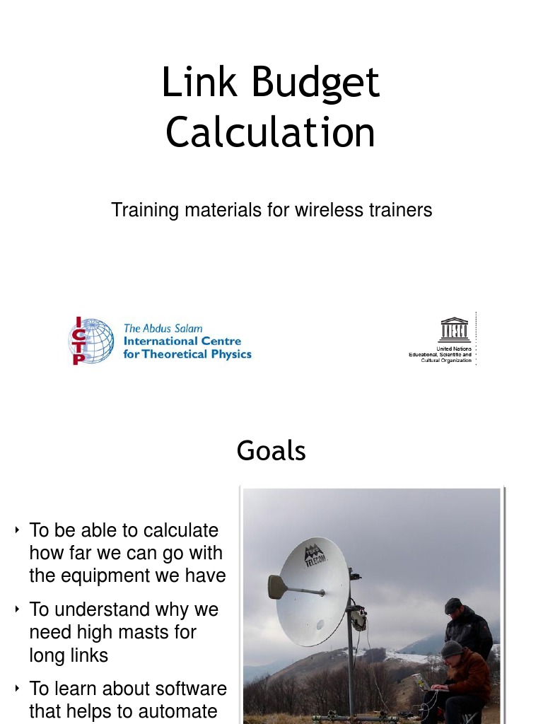 Link Budget Calculation: Training Materials For Wireless Trainers | PDF ...