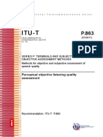 ITU-T P.863 Objective Speech Quality Assessment