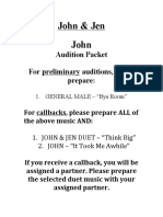 JOHN - J&J Audition Packet