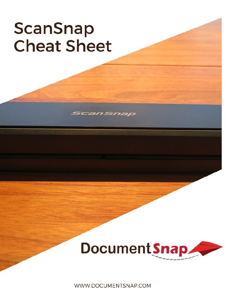 Document snap Scansnap Cheat Sheet (1) Image Scanner Application