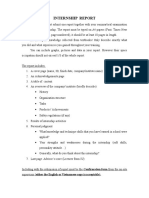 Internship Report Guideline