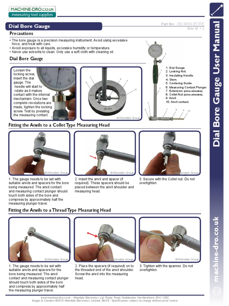 Bore Gauge Manual Equipment Measuring Instrument