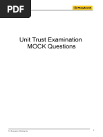 Unit Trust Examination Mock Questions