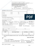 Admission Appication Form
