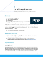 Starting The Writing Process: Lesson Plan 3