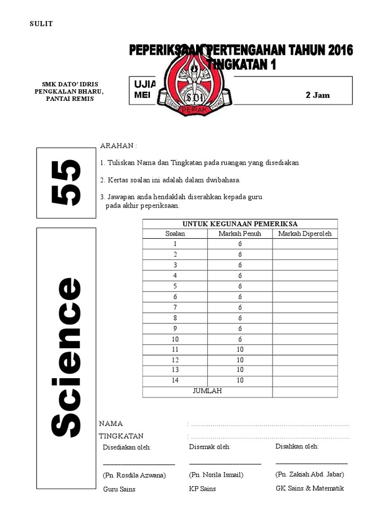 Sains Ting 1