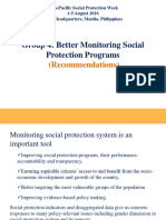 APSP - Group 4 Recommendations_Better Monitoring Social Protection Programs