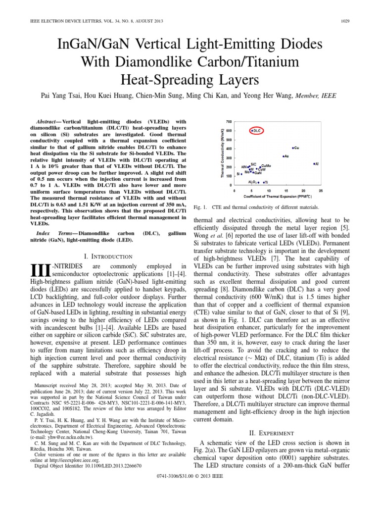 InGaNGaN Vertical Light-Emitting Diodes | PDF | Light Emitting Diode ...