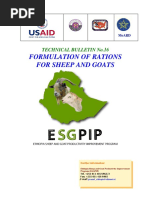 Formulation of Ration for Sheep and Goats