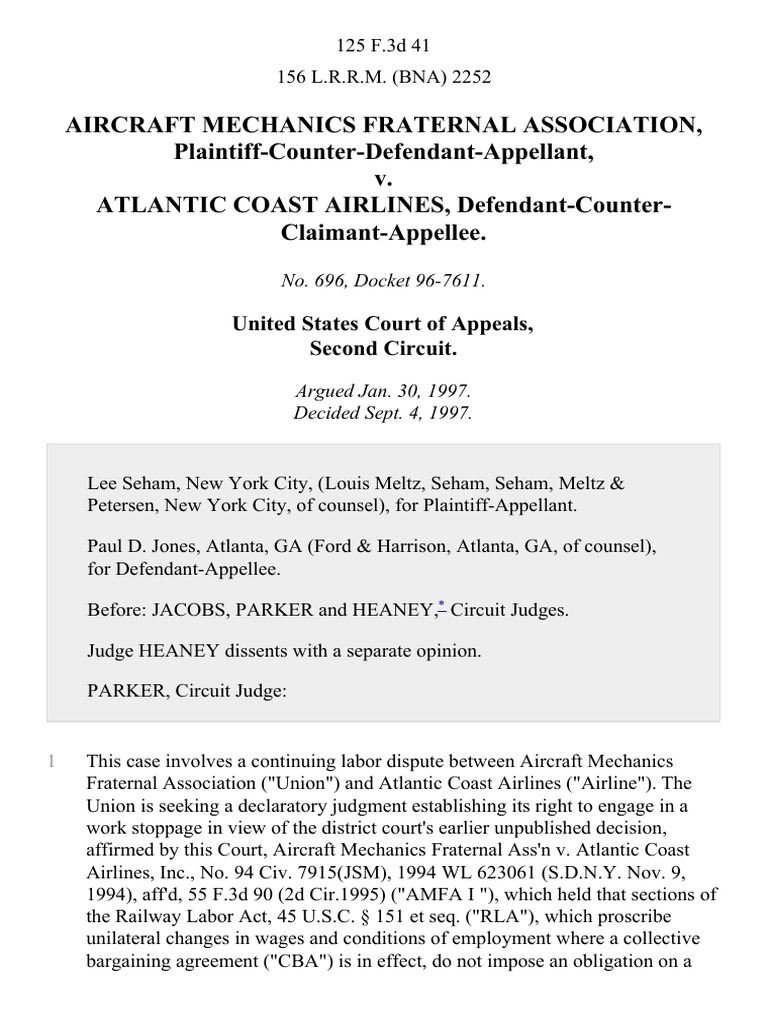 Aircraft Mechanics Fraternal Association, PlaintiffCounterDefendant