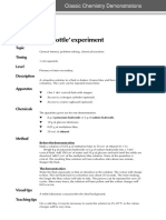 The Blue Bottle' Experiment: Topic Timing Level Description