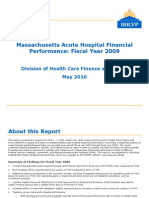 Massachusetts Acute Hospital Financial Performance: Fiscal Year 2009