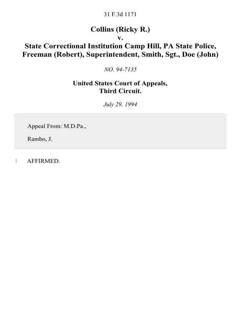 collins-ricky-r-v-state-correctional-institution-camp-hill-pa