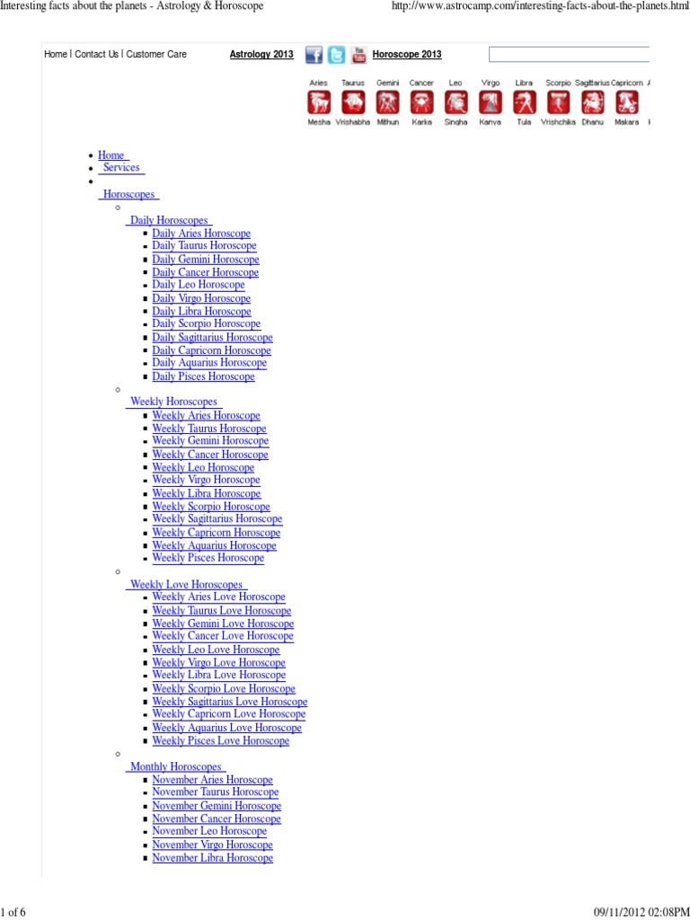 Interesting Facts About the Planets - Astrology & Horoscope | Horoscope |  Pisces (Astrology)