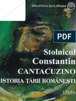Cantacuzino C-tin - Istoria Tarii Romanesti (Tabel Crono)