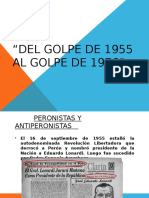 Del Golpe de 1955 Al Golpe de 1976