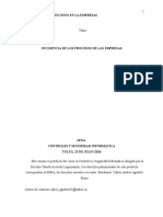 Incidencia de Los Procesos en La Empresa