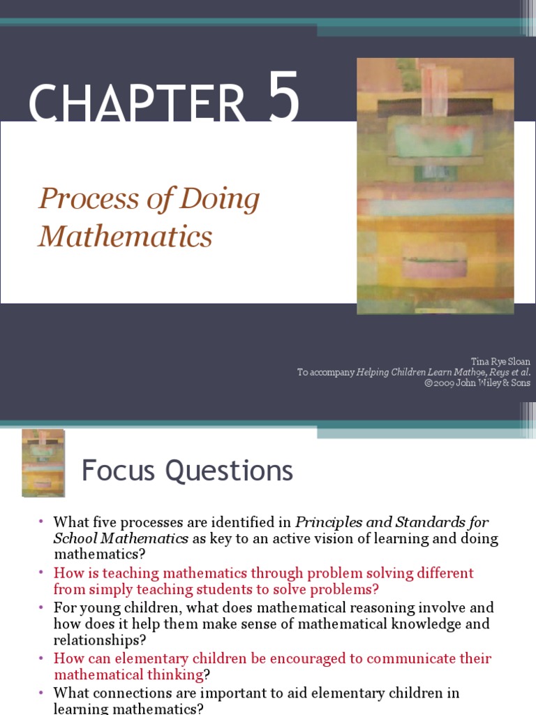 Process of Doing Maths Reys | PDF | National Council Of Teachers Of ...