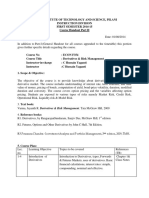 ECON F354, Derivatives and Risk MGT ID PDF