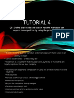 Tutorial 4: Q8: Define The Brands and Explain How The Marketers Can Respond To Competition by Using The Product Brands