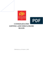 Listing and Disclosure Rules