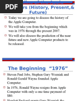 The Timeline of The Apple Computer 1