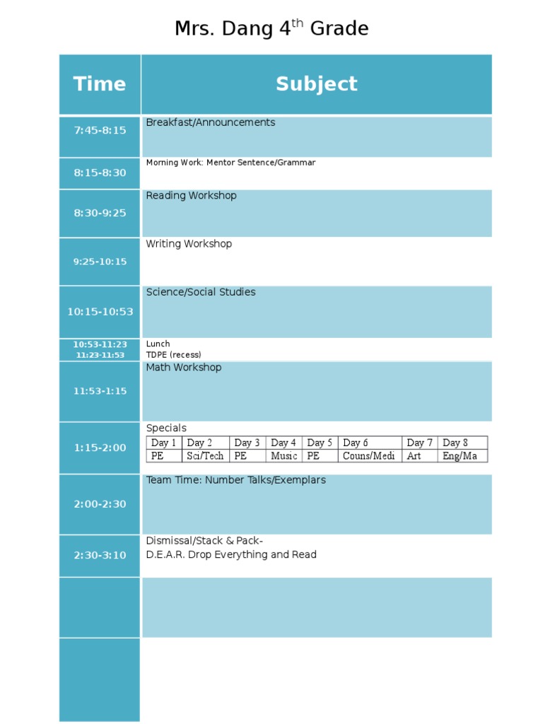 Schedule 16-17 | PDF | Language Arts & Discipline | Foreign Language ...