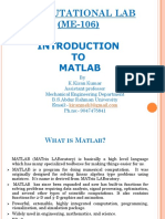 Lecture on MATLAB for Mechanical Enginee