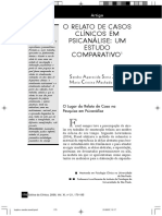 O Relato de Casos Clínicos em Psicanálise - Um Estudo Comparativo PDF