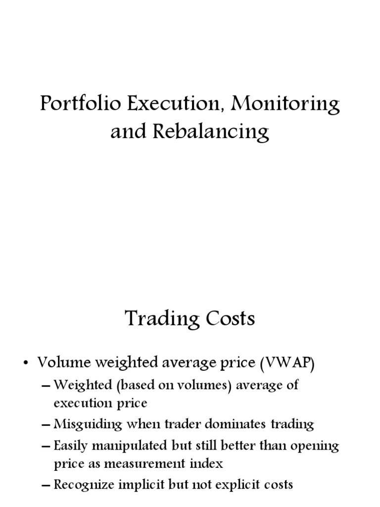 Portfolio Execution and Monitoring1 PDF