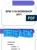 SPM 1119 Workshop Notes: A Guide to Writing Excellent Compositions